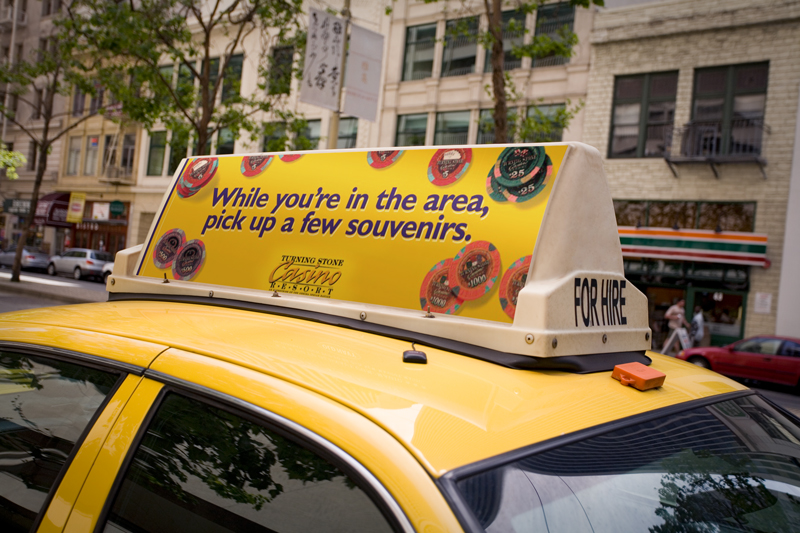 Turning Stone Taxi Ad